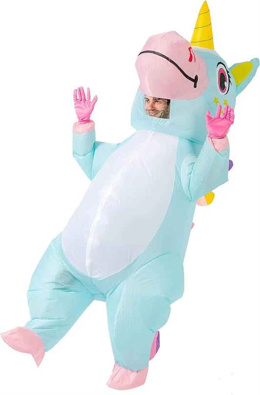 Einhorn Skelett Kostuem zum Aufblasen