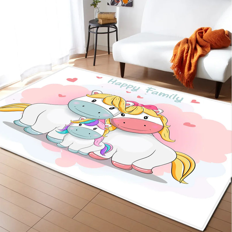 Dein rosafarbenes Einhorn Teppich Schloss!