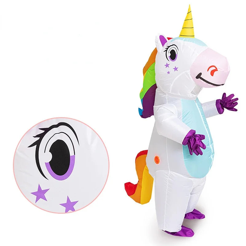 Magisches Aufblasbares Einhorn Kostuem Lila