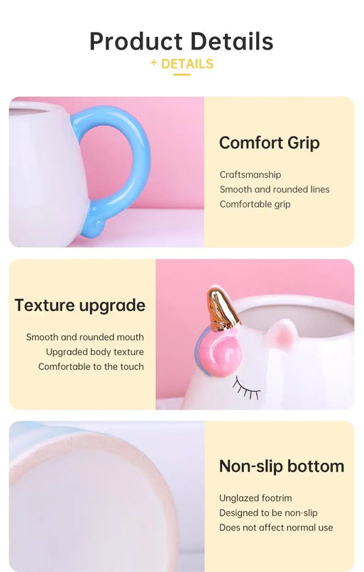 Deine handbemalte Regenbogen Einhorn Tasse!