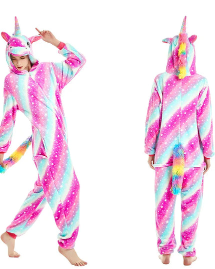 Farbenfroher Sternen-Einhorn Onesie für dich!