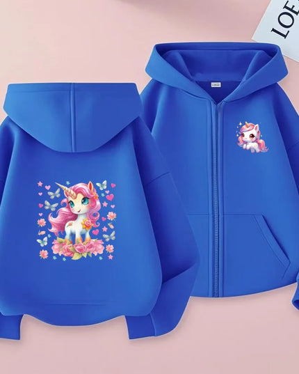Deine kuschelige Einhorn Jacke in Hellblau!