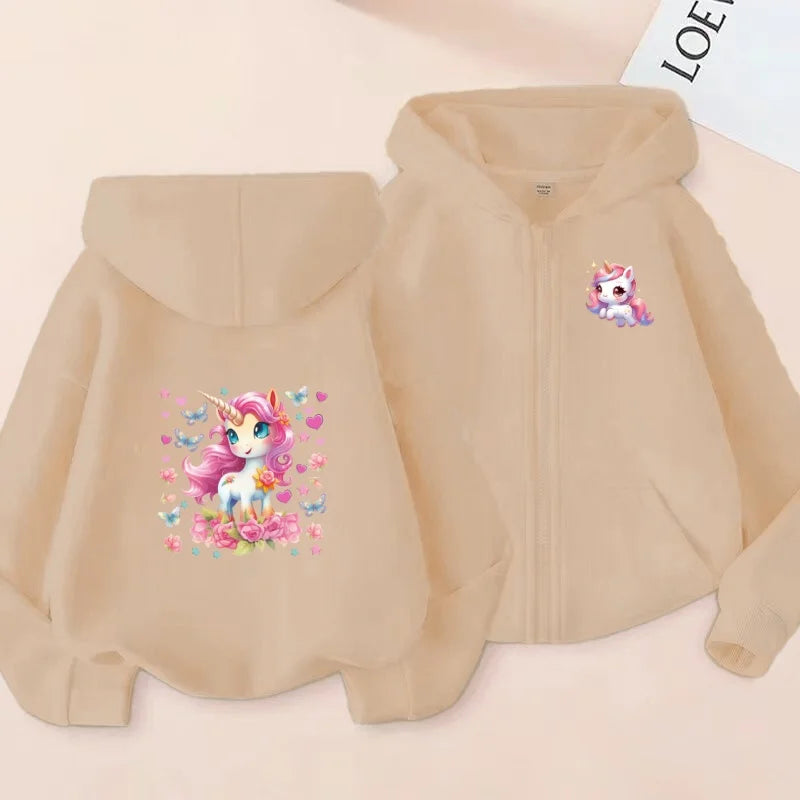 Magische Einhorn Jacke in fröhlichem Grau!