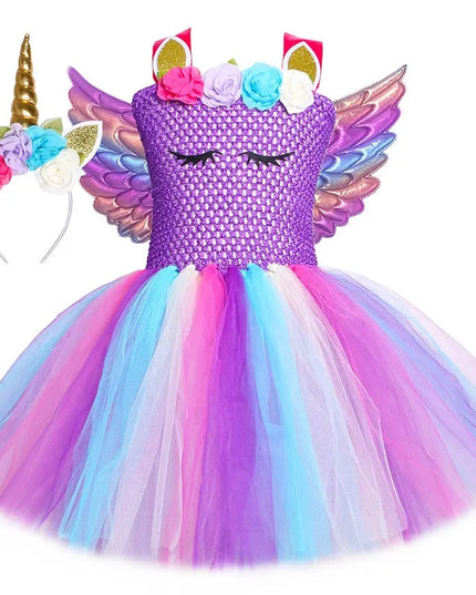 Dein zauberhaftes Einhorn Kostuem mit Blumen!