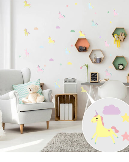 Dein zauberhaftes Einhorn Wandtattoo Aquarell