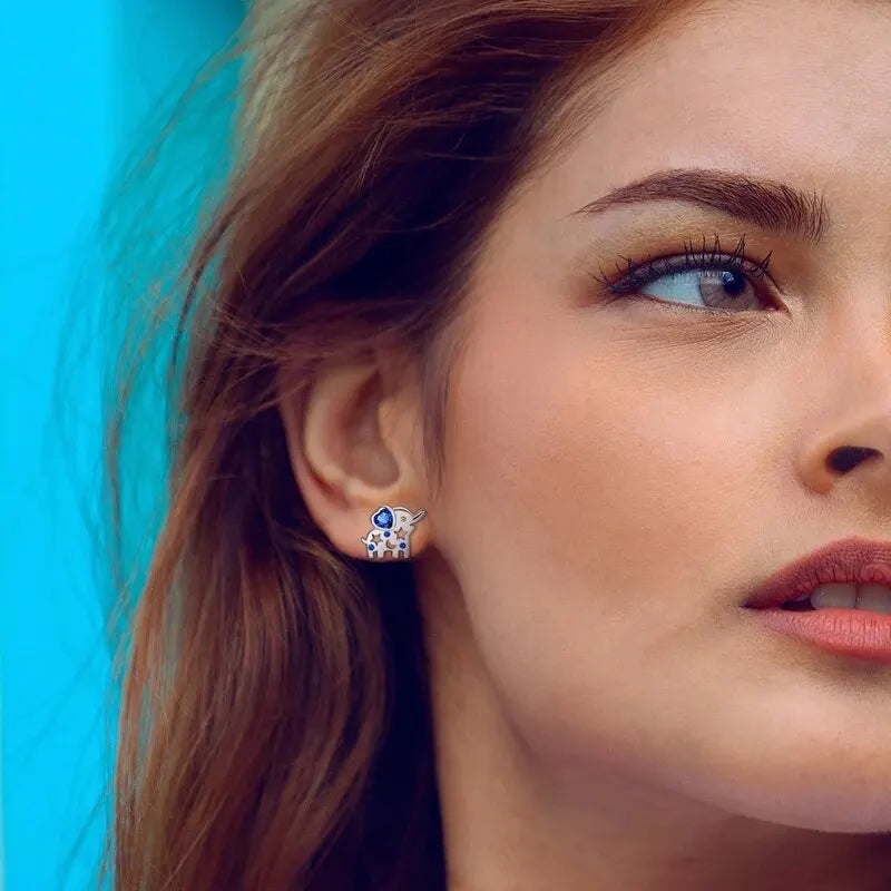 Süße Einhorn Ohrstecker aus 925 Silber