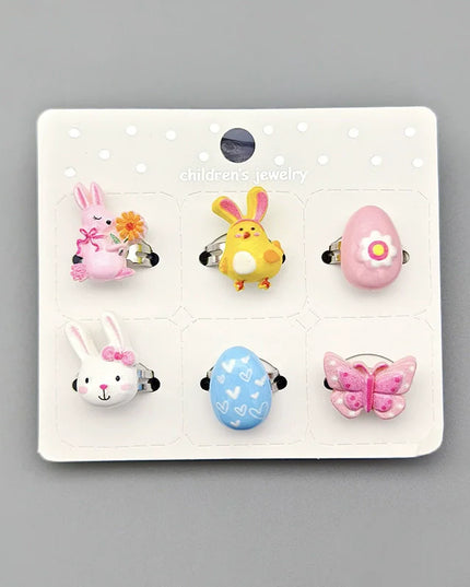 Dein Set bunter Einhorn Ringe