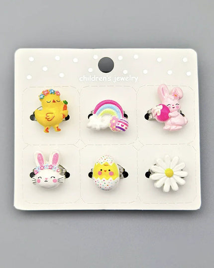 Dein Set bunter Einhorn Ringe