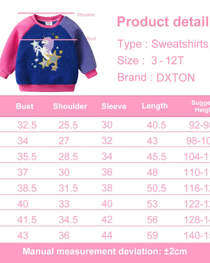 Warmes Einhorn Kostüm Fleece Sweatshirt