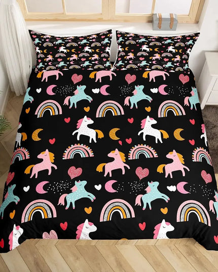 Deine Einhorn Bettwäsche für lila