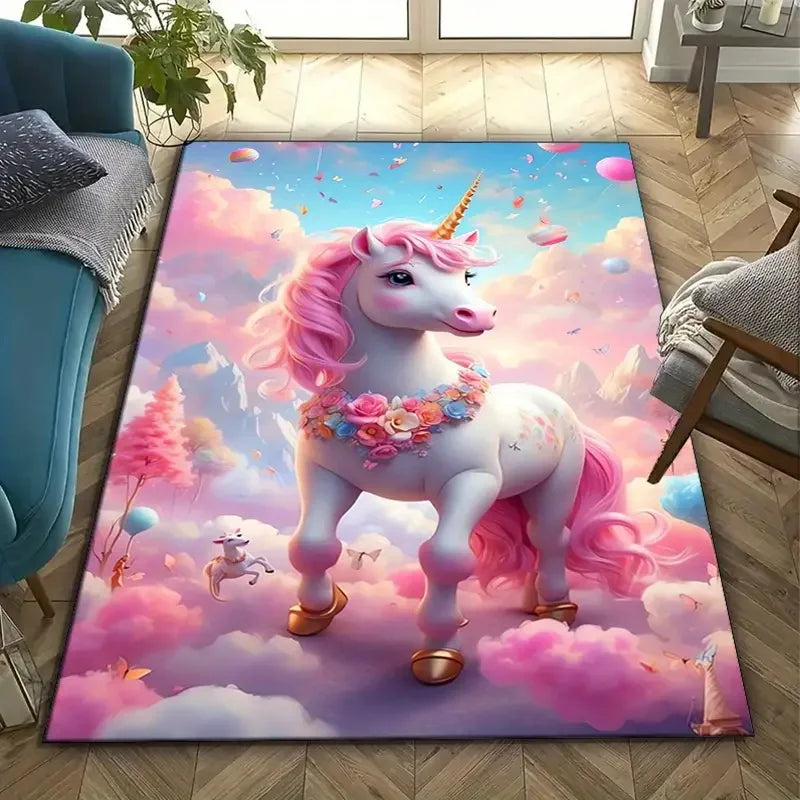 Dein bunter Einhorn Teppich mit Regenbogen