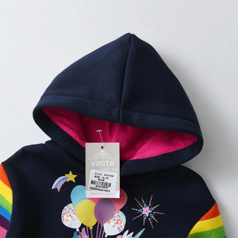 Dein gestreifter Einhorn Hoodie von VIKITA!