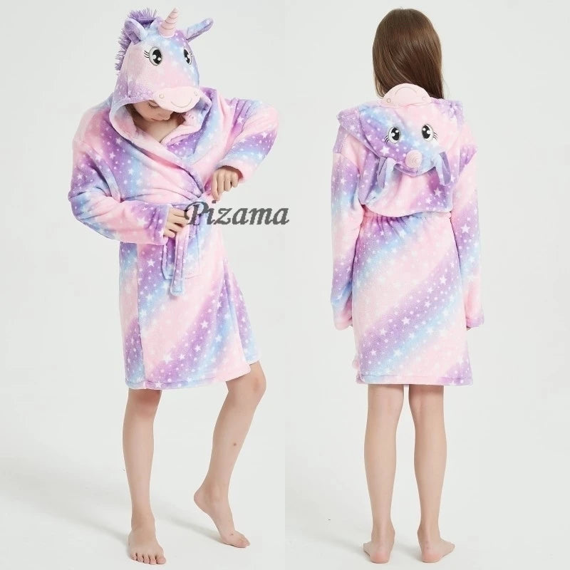 Funkelnder Einhorn Pyjama mit rosa Sternen
