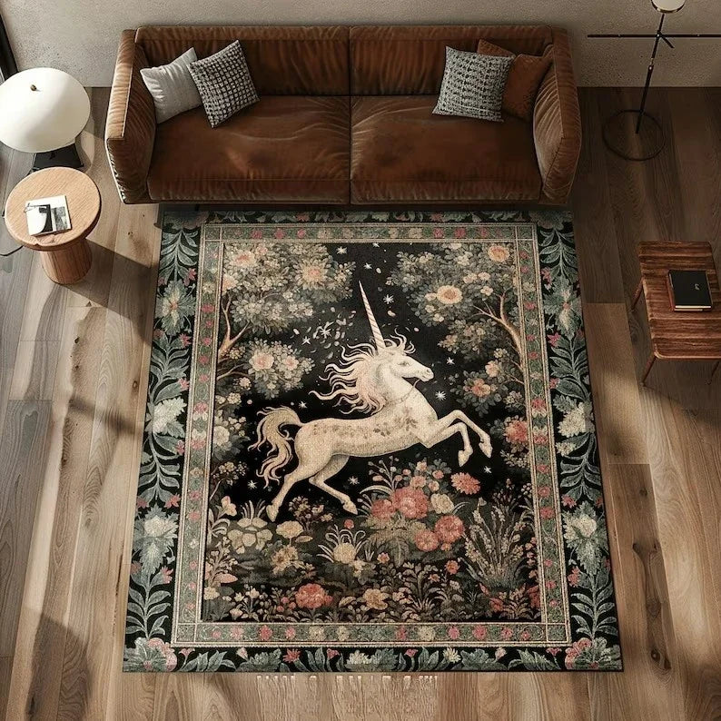 Dein magischer Einhorn Teppich mit Blumen!