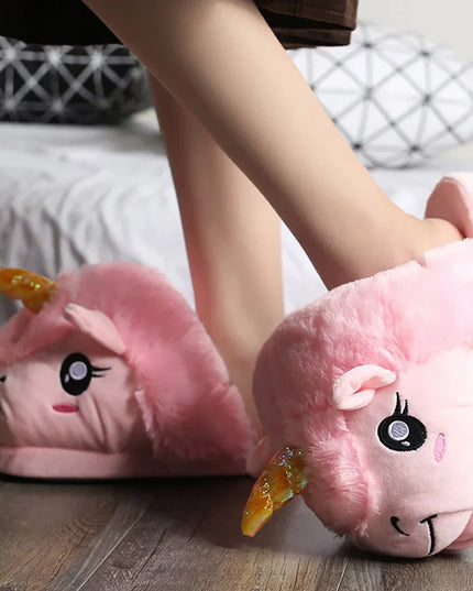 Deine lila Einhorn Hausschuhe für Träume!