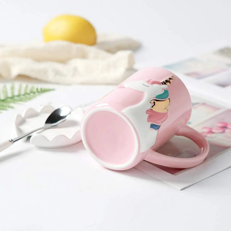 Deine zauberhafte Einhorn Tasse mit Deckel!