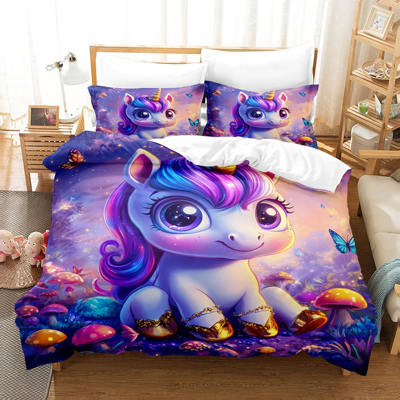 Dein Regenbogen-Traum mit Einhorn Bettwäsche!