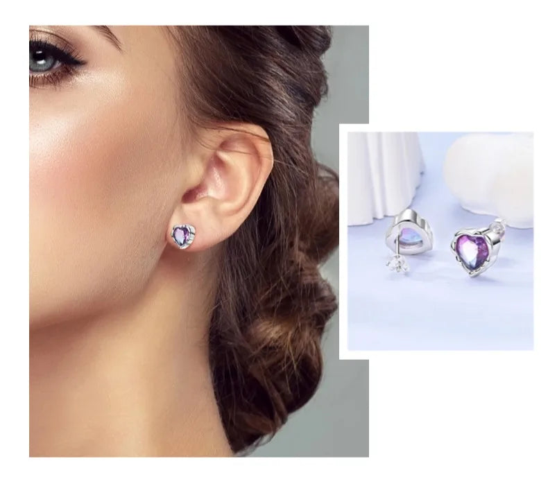 Niedliche Einhorn Ohrringe mit blauen Augen!