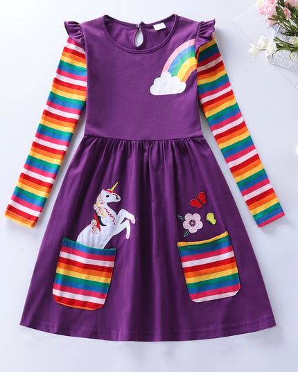 Strahlendes Einhorn Kleid für deine