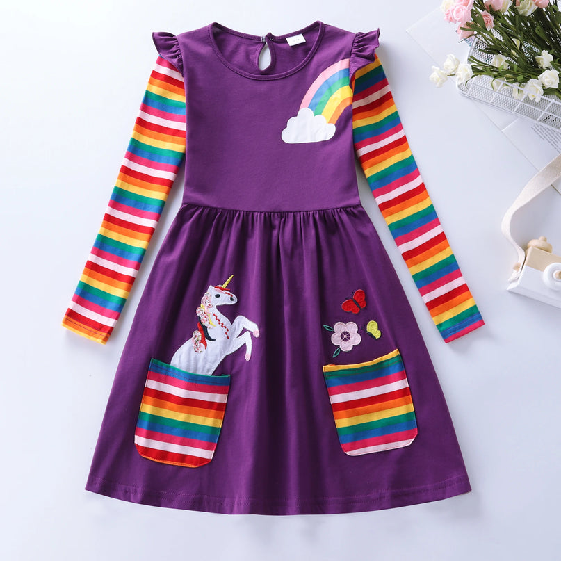 Strahlendes Einhorn Kleid für deine