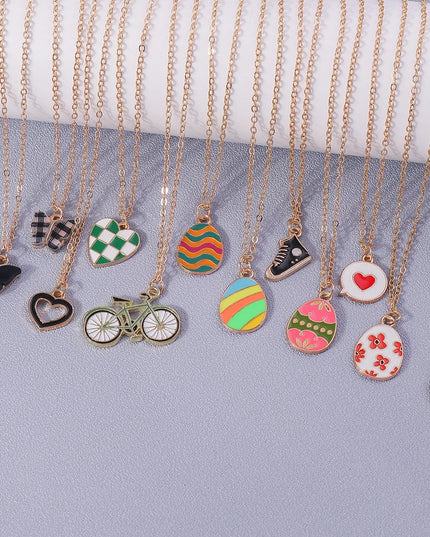 Deine bunte Einhorn Kette mit Enamel-Motiven!
