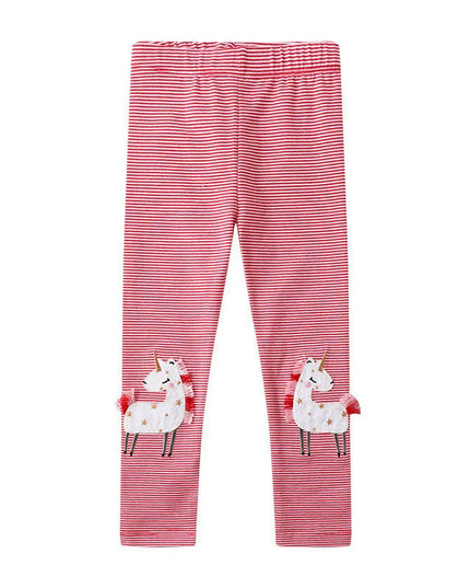 Deine gestreifte Einhorn Leggings zum