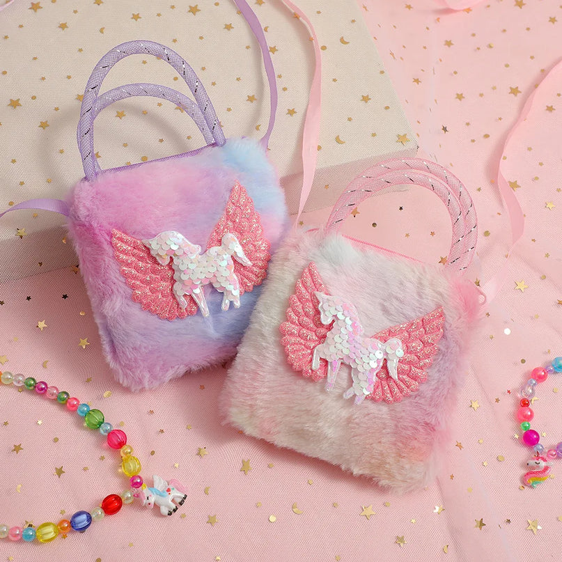 Deine lila Einhorn Umhängetasche für