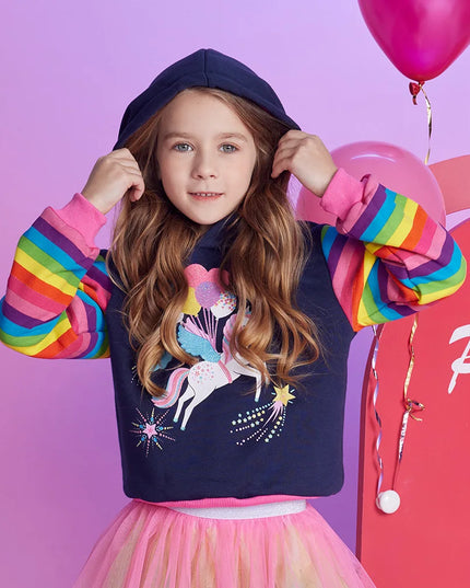Dein gestreifter Einhorn Hoodie von VIKITA!