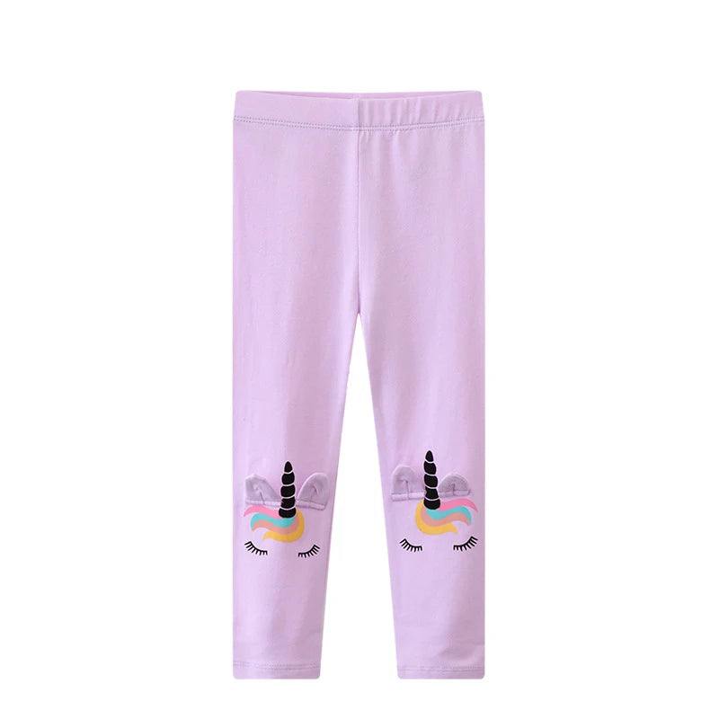 Lila Einhorn Leggings für kleine Träumerinnen