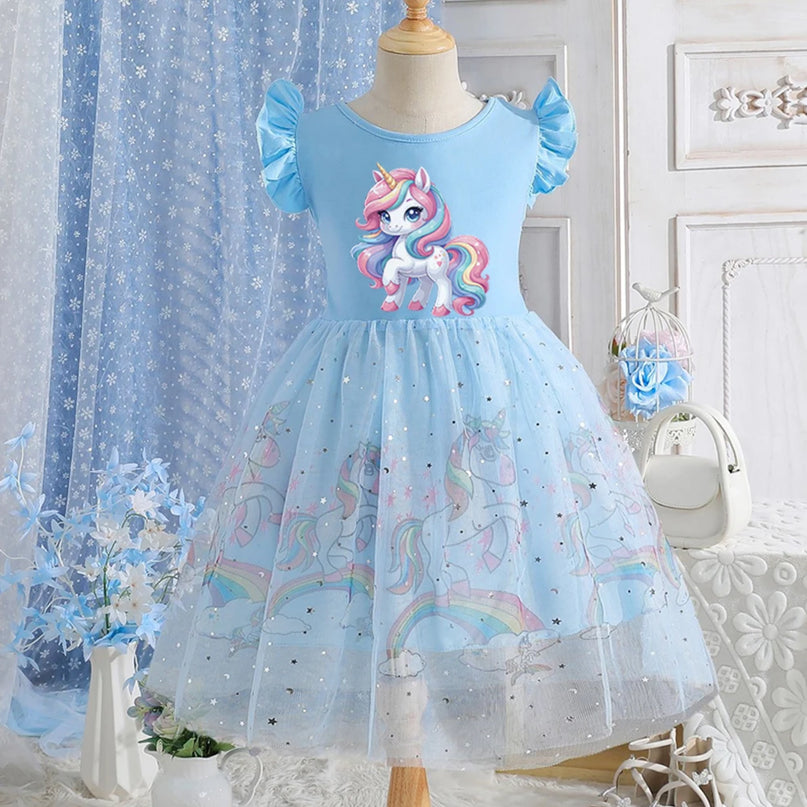 Dein leuchtendes Einhorn Kleid für kleine
