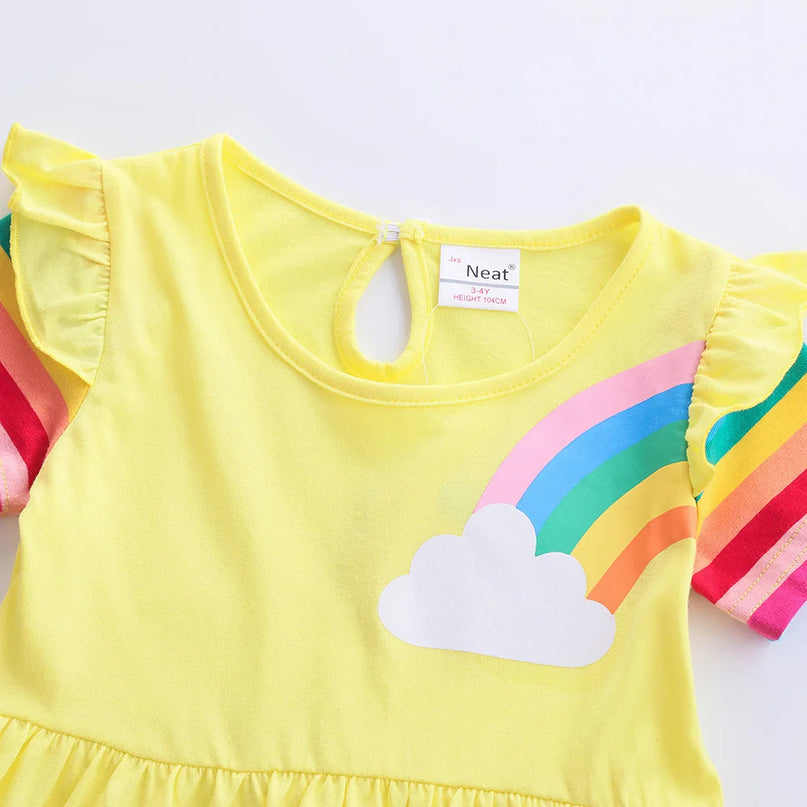 Dein fröhliches Einhorn Kleid in Seeblau!