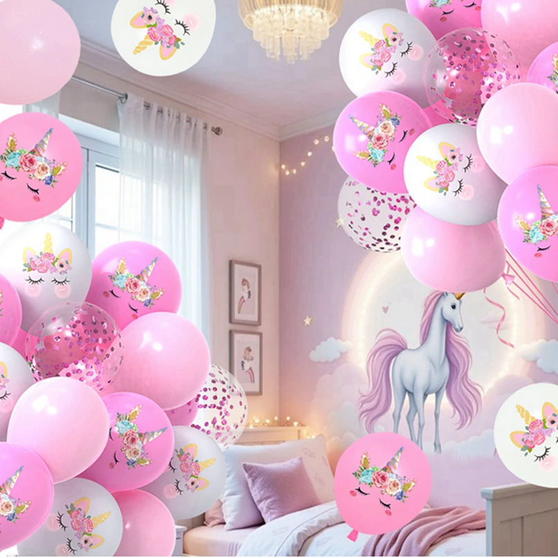 Konfetti-Zauber mit Einhorn Deko Ballons!