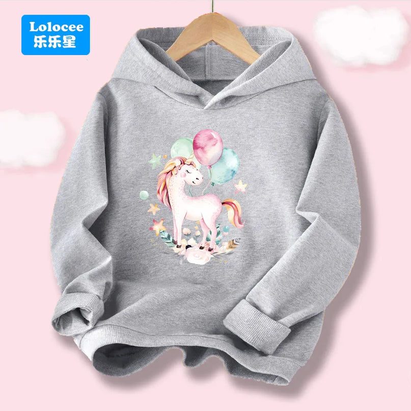 Dein cooler Einhorn Hoodie in Schwarz!