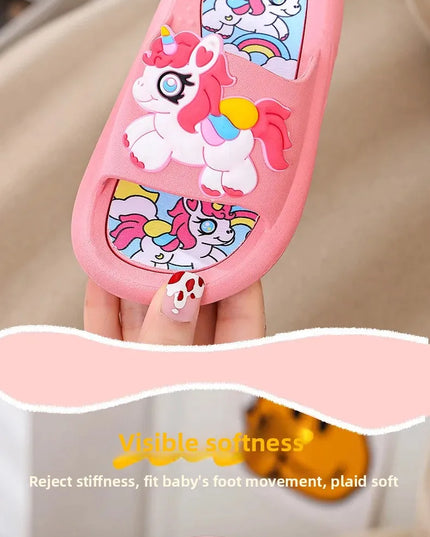 Fluffige Einhorn Hausschuhe für Zuhause