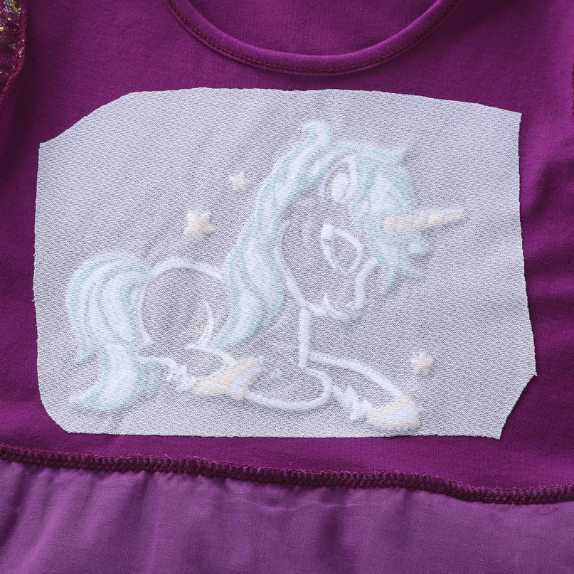 Dein zauberhaftes Einhorn Kleid Lila!