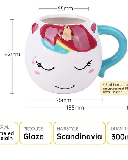 Deine handbemalte Regenbogen Einhorn Tasse!