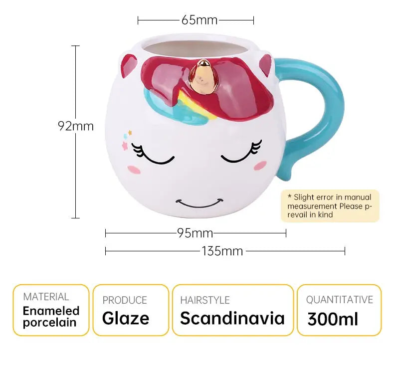 Deine handbemalte Regenbogen Einhorn Tasse!