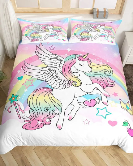 Deine Einhorn Bettwäsche für lila