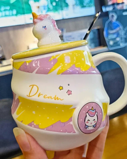 Deine magische Einhorn Tasse mit Löffel!