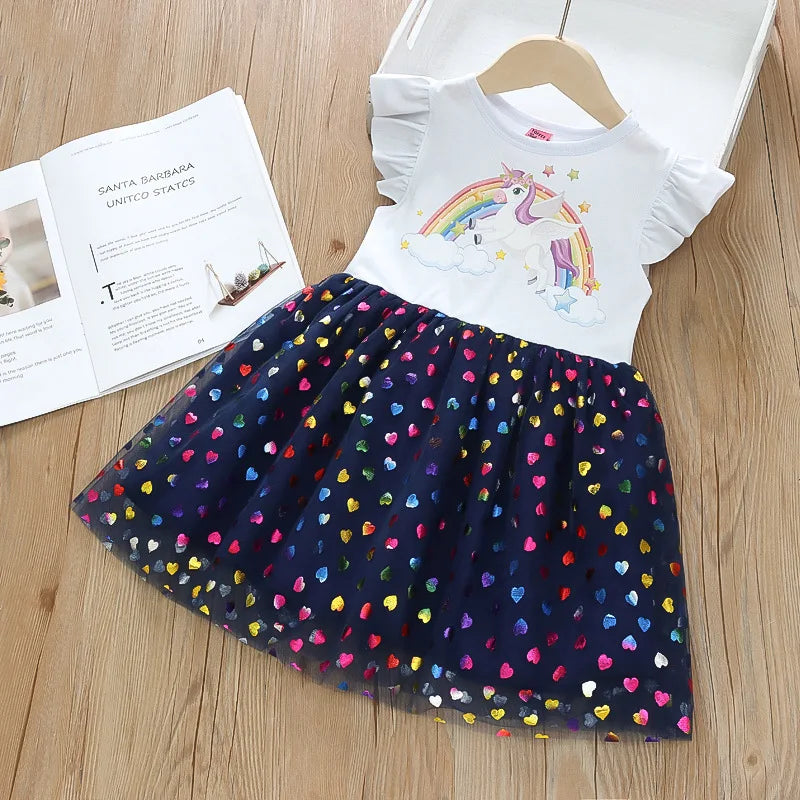 Dein Riesen Einhorn Regenbogenkleid Lila