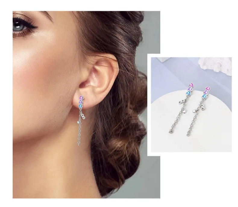 Niedliche Einhorn Ohrringe mit blauen Augen!