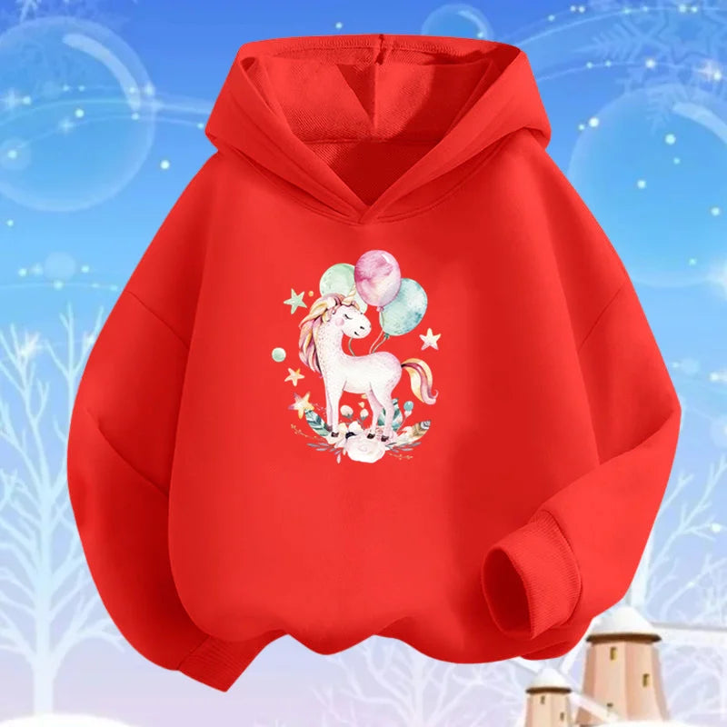 Deine strahlende Einhorn Jacke in Rot!