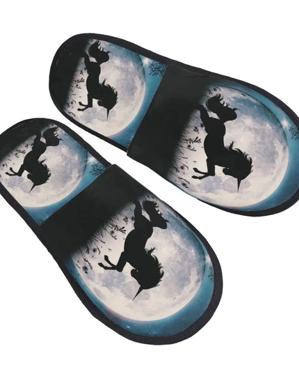 Bequeme Einhorn Hausschuhe mit Memory Foam für Damen, ideal für den Winter