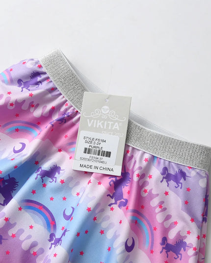 Fabelhafte Einhorn Leggings mit Rock – Lila