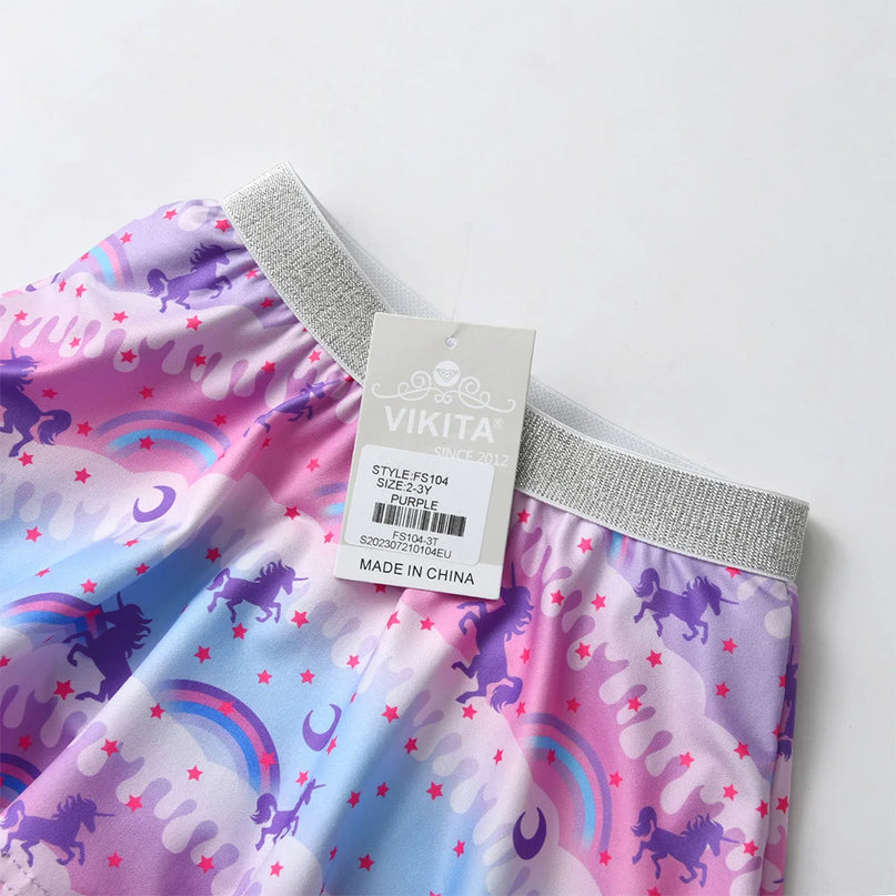 Fabelhafte Einhorn Leggings mit Rock – Lila