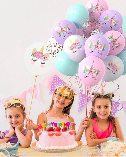 Konfetti-Zauber mit Einhorn Deko Ballons!
