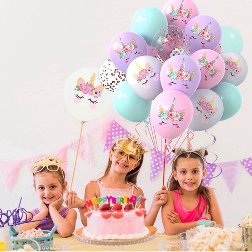 Konfetti-Zauber mit Einhorn Deko Ballons!