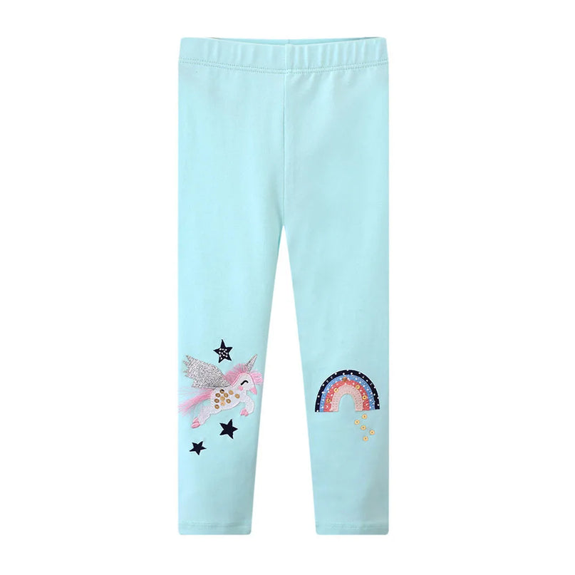 Deine gestreifte Einhorn Leggings zum