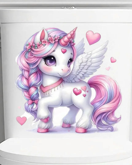 Dein Einhorn Wandtattoo in Pink