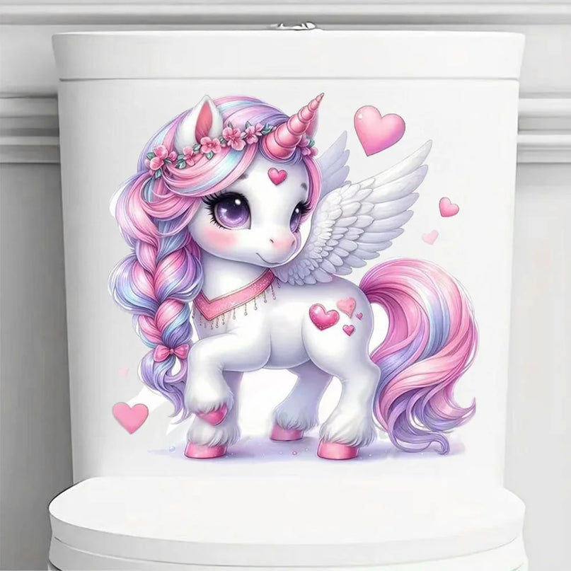 Dein Einhorn Wandtattoo in Pink